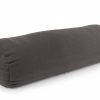 Tamsiai pilka grikių lukštų pagalvė "Cilindras"_Dark grey bolster yoga pillow